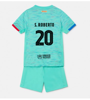 Barcelona Sergi Roberto #20 Tercera Equipación Niños 2023-24 Manga Corta (+ Pantalones cortos)